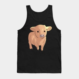 fluffy baby highland cow Tank Top